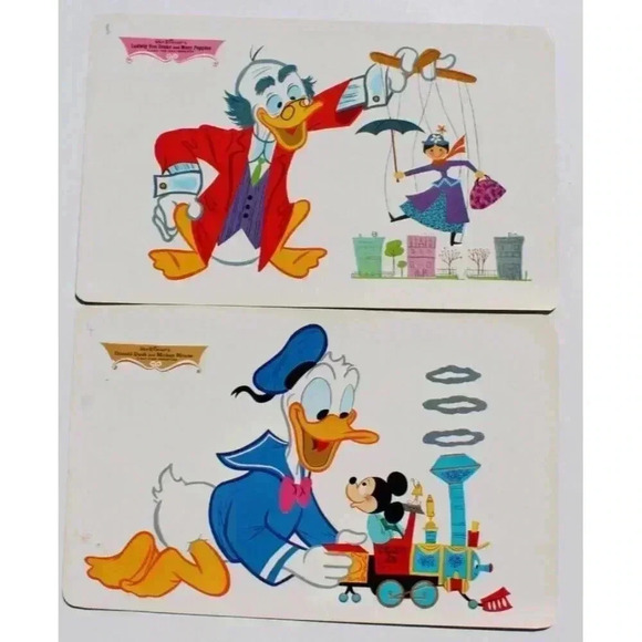 RARE Set 8 Original 1961 Walt Disney Ludwig Von Drake & Mary Poppins PLACEMATS - Picture 4 of 5